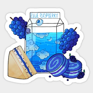 Blue Raspberry Snacks Sticker